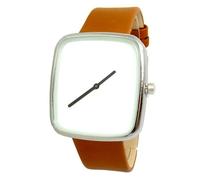 MONTRE FEMME & HOMME BLANC MARRON CAMEL CLASSIQUE 80'S RÉTRO CARRE IDÉE CADEAU