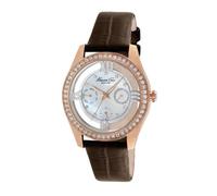 Montre femme - KENNETH COLE - IKC2818 - Bracelet en cuir - Lunette sertie de cristaux - Etanche 3 ATM