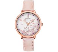 Montre Femme LANNIE - PIERRE LANNIER TALLIA Cadran Blanc Bracelet Cuir Rose Boucle Doré-rose - Etanche 30m