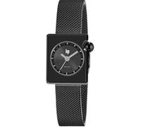 Montre Femme LIP Mach 2000 Mini Square - Acier Noir - Bracelet Milanais - Quartz - Etancheité 3 ATM