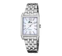 Montre femme - LOTUS - Montre rectangulaire - Acier inoxydable - Cadran blanc - Mouvement quartz