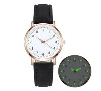 Montre Femme Lumineuse Tendance, Montre Quartz Décontractée avec Design Numérique Simple, Style Rétro en Cuir Mat, Petit Et Frais, Fonction Lumineuse Pratique, pour La Vie Quotidienne, Les Sorties