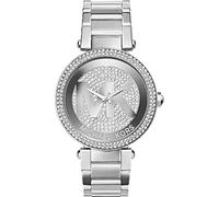 Montre femme Michael Kors MK5925 - boîtier doré en acier inoxydable, lunette ornée de cristaux, cadran minimal, mouvement quartz, 39 mm