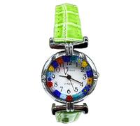 Montre femme montre en verre de Murano Murrina Millefiori, Vert E