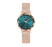 Montre Femme Multiples Doré-Rose Cadran Vert Bracelet Acier milanais Doré-Rose 14 MM