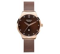 Montre Femme Orphelia Quartz- Affichage Analogique bracelet Acier Inoxydable Marron et Cadran Marron OF714813
