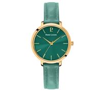 Montre Femme - PIERRE LANNIER - Chouquette - Acier Doré - Cuir Vert - Étanchéité 30m