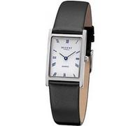 Regent Montre Femme F1300 Quartz rectangulaire bracelet cuir noir 18 mm