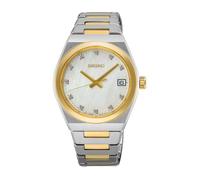 Montre femme - SEIKO - SUR604P1 - Bicolore or/argent - Cadran en nacre - Index en diamants
