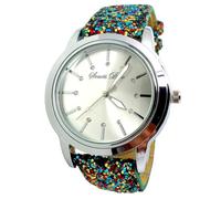 MONTRE FEMME STRASS PAILLETTES ARLEQUIN MULTICOLOR