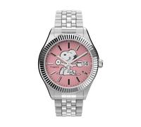 Montre Femme TIMEX WATERBURY PEANUTS TW2V47400 Acier Inoxydable Rose Snoopy