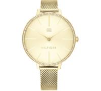 Tommy Hilfiger Montre Analogique à Quartz pour Femme avec Bracelet Milanais en Acier Inoxydable de Couleur Dorée - 1782114