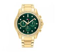 Montre Femme - Tommy Hilfiger - Brooklyn - Acier Doré - Cadran Vert - Multifonction