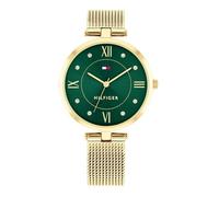 Montre femme - Tommy Hilfiger - ELLA - Acier doré - Cadran vert - Étanchéité 3 ATM