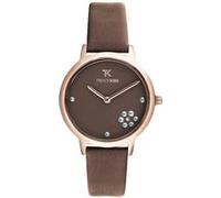 Trendy Kiss Femme Analogique Quartz Montre avec Bracelet en Cuir TRG10160-10