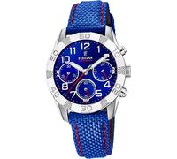 Montre Festina cuir/PU enfants F20346/2 Montre bleue Junior Collection D2UF20346/2