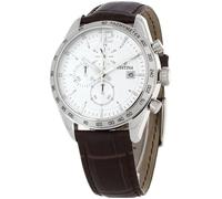 Festina Montre Homme Analogique en Cuir Marron - Mouvement Quartz - Chronographe - Calendrier - Verre Minéral Haute Résistance - Étanche 5 ATM - Élégante F16760/1 Timeless Chronograph