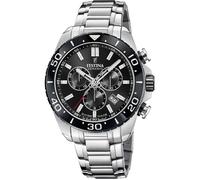 Montre FESTINA pour Homme F20042/4 Chrono Swiss Made Boîtier en Acier Inoxydable Gris Bracelet en Acier Inoxydable Gris