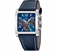 Montre - FESTINA - F20653/1 - Chronographe - Cuir Bleu - Étanchéité 5 ATM