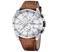 Festina Montre homme F20692/1 Timeless Chronograph – Cuir marron, Quartz, Chrono, Calendrier, 10 ATM