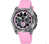 Montre - FESTINA - F20725/2 - Chronographe - Boîtier 45,5 mm - Bracelet caoutchouc rose