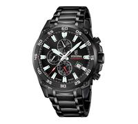 Montre - FESTINA - Montre Festina chrono acier noir - Chronographe 3 compteurs - Boîtier 47 mm - Bracelet acier noir
