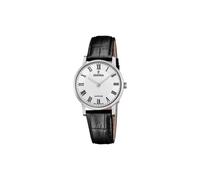 Montre FESTINA pour Femme F20013/2 Swiss Made Boîtier en Acier Inoxydable Gris Bracelet en Cuir Noir