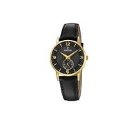 Montre FESTINA pour Femme F20571/4 Correa Clasico Boîtier en Acier Inoxydable Doré Bracelet en Cuir Noir