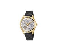 Montre FESTINA pour Femme F20629/2 Automatique Boîtier en Acier Inoxydable Doré Bracelet en Acier Inoxydable Noir