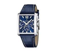 Montre FESTINA pour Homme F20636/2 Timeless Chronograph Boîtier en Acier Inoxydable Gris Bracelet en Cuir Bleu