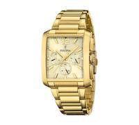 Montre FESTINA pour Homme F20638/2 Timeless Chronograph Boîtier en Acier Inoxydable Doré Bracelet en Acier Inoxydable Doré