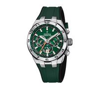 Montre FESTINA pour Homme F20671/2 Chrono Bike Boîtier en Acier Inoxydable Gris Bracelet en Caoutchouc Vert