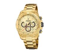 Montre FESTINA pour Homme F20684/1 Timeless Chronograph Boîtier en Acier Inoxydable Doré Bracelet en Acier Inoxydable Doré