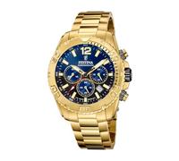 Montre FESTINA pour Homme F20684/2 Timeless Chronograph Boîtier en Acier Inoxydable Doré Bracelet en Acier Inoxydable Doré