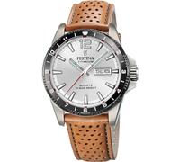 Montre FESTINA pour Homme F20699/1 Special Prices Boîtier en Titane Gris Bracelet en Cuir Marron