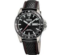 Montre FESTINA pour Homme F20699/4 Special Prices Boîtier en Titane Gris Bracelet en Cuir Noir