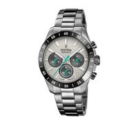 Montre FESTINA pour Unisex F20703/1 Ceramic Boîtier en Acier Inoxydable Noir Bracelet en Acier Inoxydable Gris