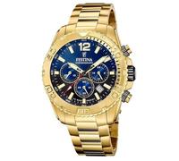 Montre Festina Timeless F20684/2 Homme - Quartz - Acier inoxydable - Bleu - Or