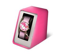 Montre fille cuir artificiel 24 cm rose/blanc