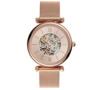 Fossil Montre Carlie pour femme – mouvement automatique, bracelet en maille d'acier inoxydable
