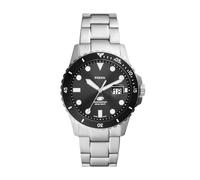 Montre Fossil Blue Dive à trois aiguilles avec date, en acier inoxydable, pour homme, FS6032