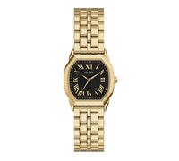 Montre - FOSSIL - ES5433 - Boîtier octogonal doré 27 mm - Cadran noir - Bracelet acier doré 16 mm