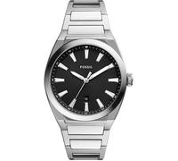 Fossil Montre Everett 3 Hand FS5821 – Quartz – Boîtier acier argenté 42 mm – Bracelet acier