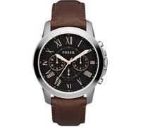 Montre FOSSIL GRANT FS4813 - Chrono Cuir Marron Homme - Vintage