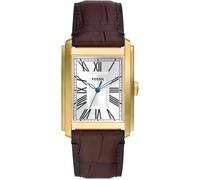 Montre Fossil Hommes FS6011 - Marron Cuir - Etanche 5 Atm - Quartz - Verre minéral - Analogique