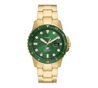 Fossil Montre pour hommes Fossil Blue, mouvement à quartz, boîtier en acier inoxydable doré de 42 mm avec bracelet en acier inoxydable, FS5950