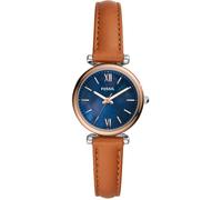 Montre - FOSSIL - Mini Carlie - Cuir marron gold - Boîtier en acier rosé - Chic