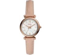 Montre - FOSSIL - Mini Carlie - Cuir rose poudré - Analogique - Chic