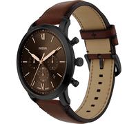 Fossil Montre homme Neutra FS6163 – 44 mm Analogique Quartz Verre minéral Acier inoxydable noir