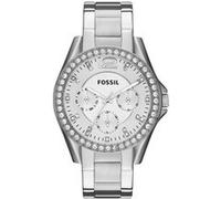 Montre Fossil Riley multifonctions en acier inoxydable pour femme, ES3202 Argent G